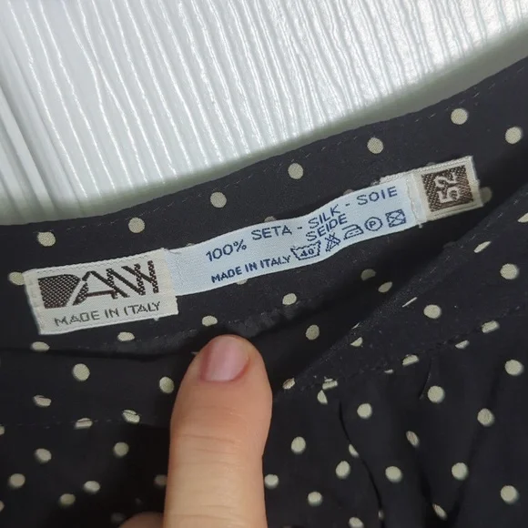 DANY Polkadot Black Skirt Set Made in Italy - Picture 14 of 17